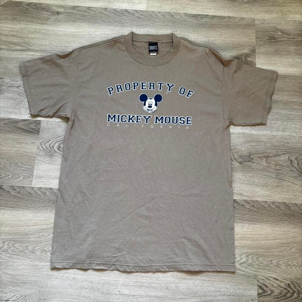 VTG 90s Sherrys Best Mickey Mouse California Tan XL Short Sleeve Graphic T-shirt